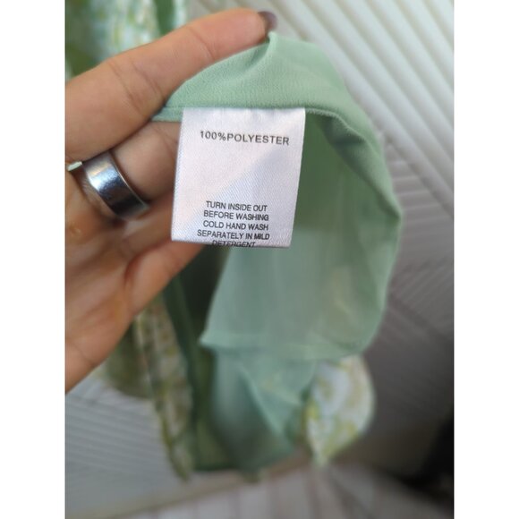 SABO SKIRT Women's SWAY DRESS Floral Green Cut Out Sides Size SMall READ - Picture 6 of 9